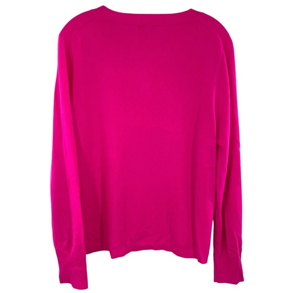 J. Crew Women’s Hot Pink Cashmere Sweater Crewneck - Picture 5 of 6